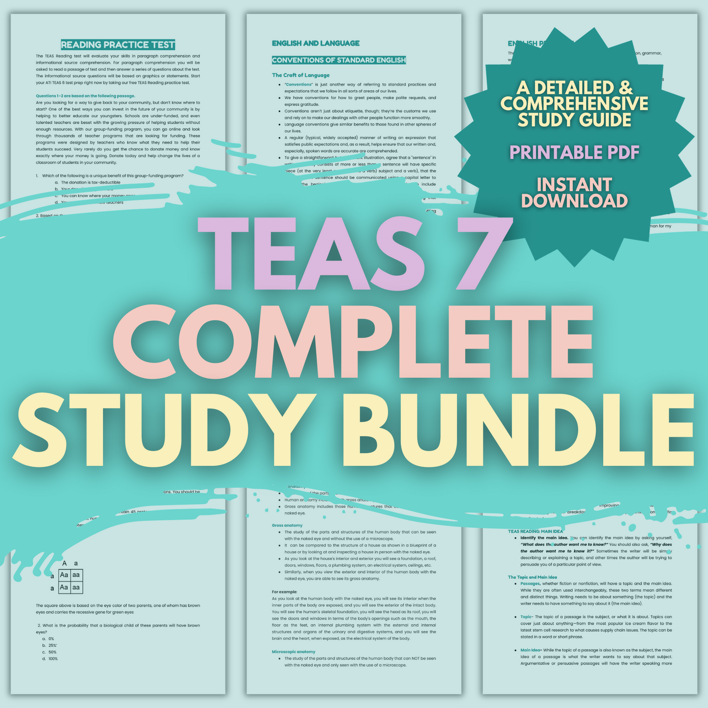 TEAS 7 Complete Study Bundle