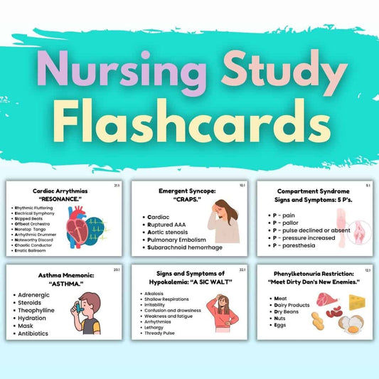 Nursing School Flashcards Set